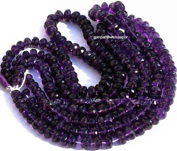 Amethyst Gemstone Beads For Beaded Jewelry Amethyst Micro Faceted Rondelle Beads Strands Wholesale Gemstone Beads Online Shopping Of Gemstone Beads at Wholesale Price
